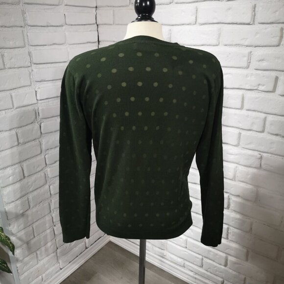 Karl Lagerfeld Paris Ladies Size Large Green Lightweight Round Neck Sweater - Picture 2 of 9